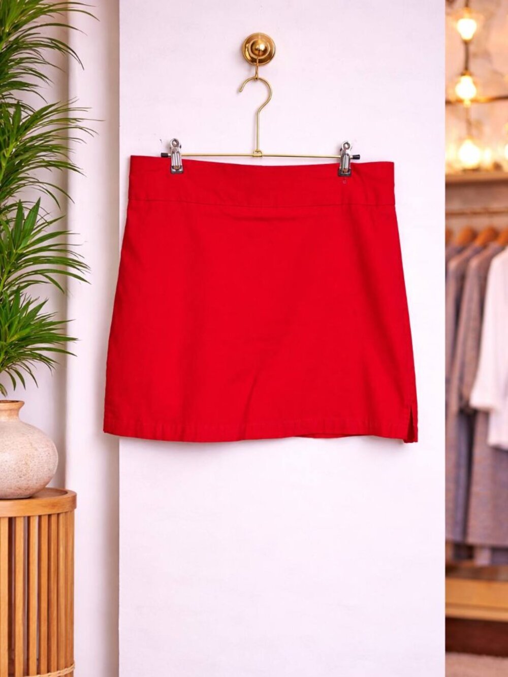 Red Stetchy Skort Midi Size XL